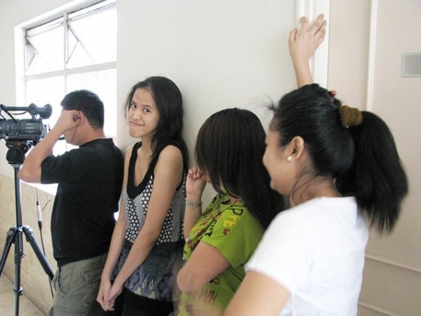 Me looking tired but Happy at the set of Kuya Bunso (January 2009)