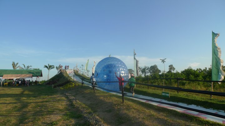 Rolling at Davao Zorb Park