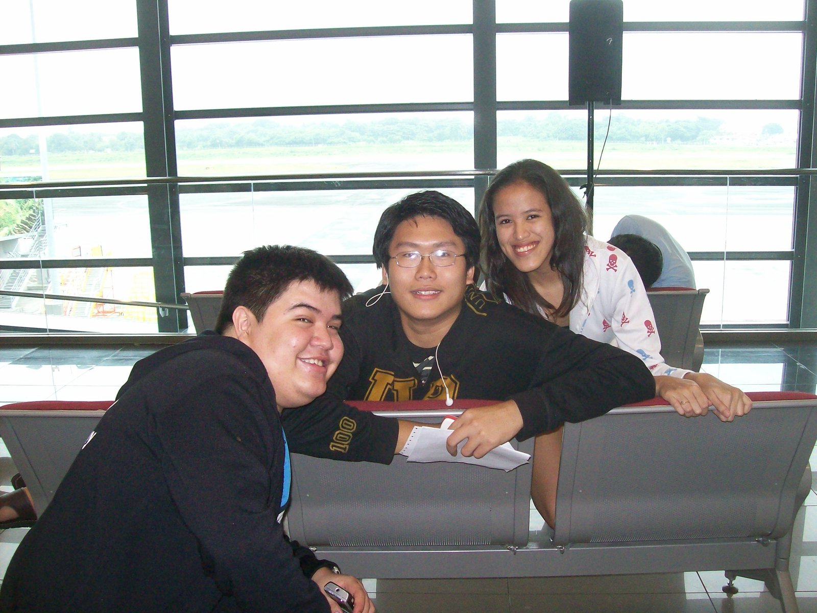 Nico, Bong and Mica at NAIA Terminal 3