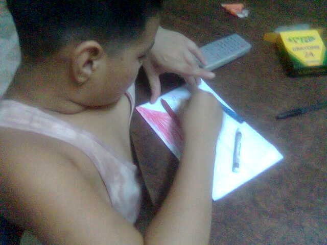 Carlo makes his own Philippine Flag