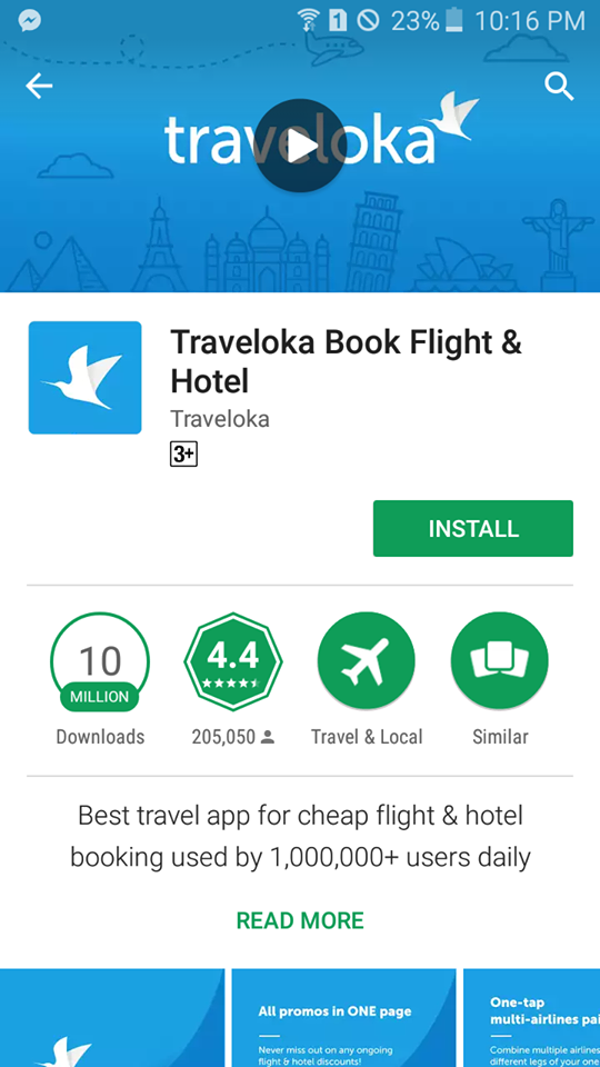 Traveloka App in Google Play