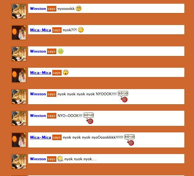 Example of a Nyok Convo @ Plurk