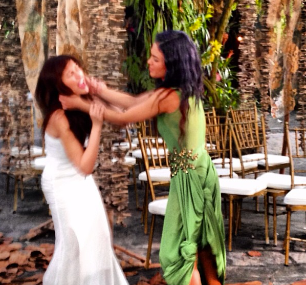 The Bride vs. The Lover.... or is it another way around? Or will the girls end up together instead? Joke lang :P