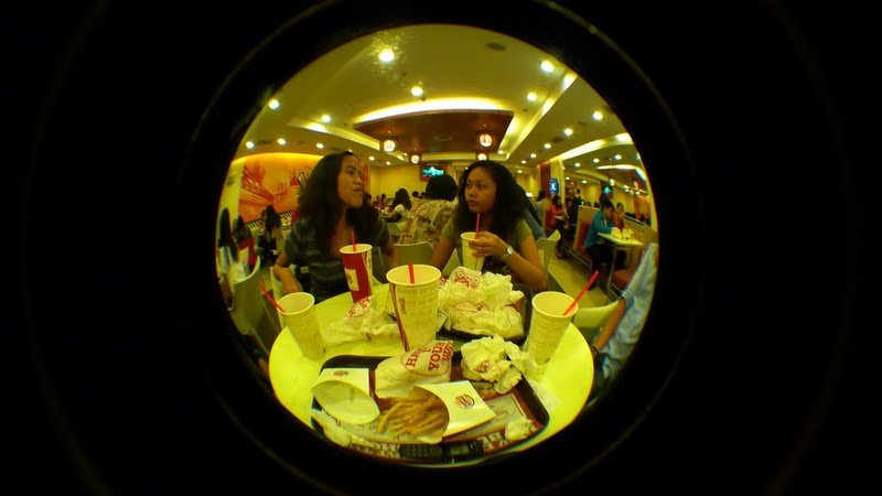 Mica and Ada's Patay Gutom moment at Burger King