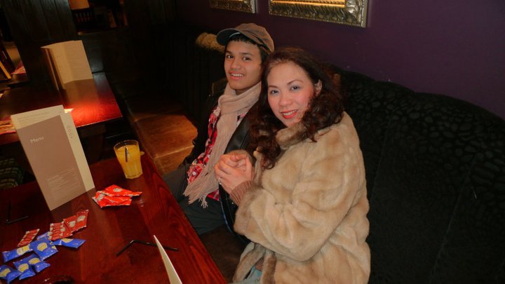 Carlo and Mama in Rugby (my New Year treat!)