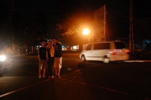 Kembot in the middle of the Street at night