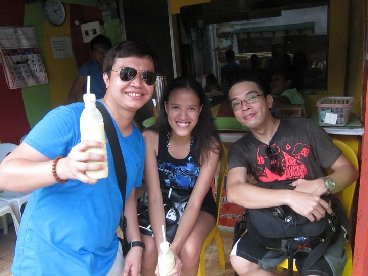 Trying the Banana-Avocado Shake from Jonah's