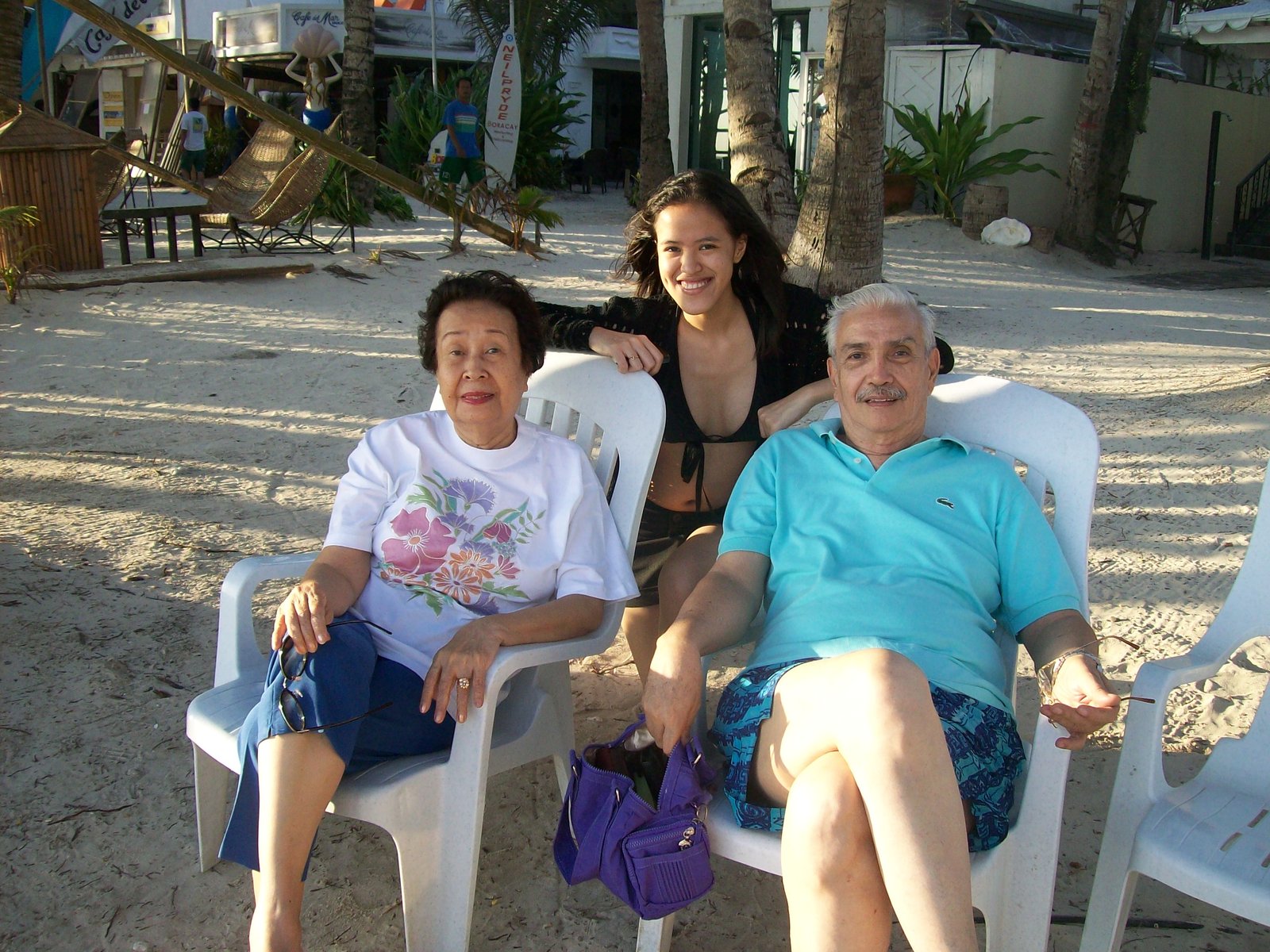 Me and my grandparents at Boracay - Because life is a pleasure with you by my side! :D