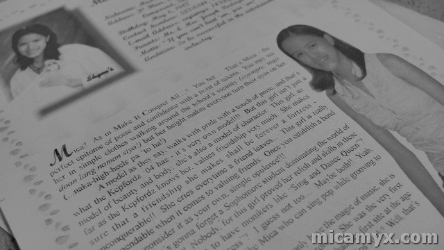 Write-up about me taken from High School Yearbook (2004) Write-up about me taken from High School Yearbook (2004)