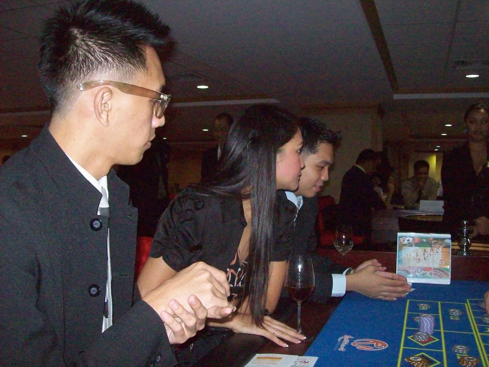 AJ, Pia and James playing Roulette